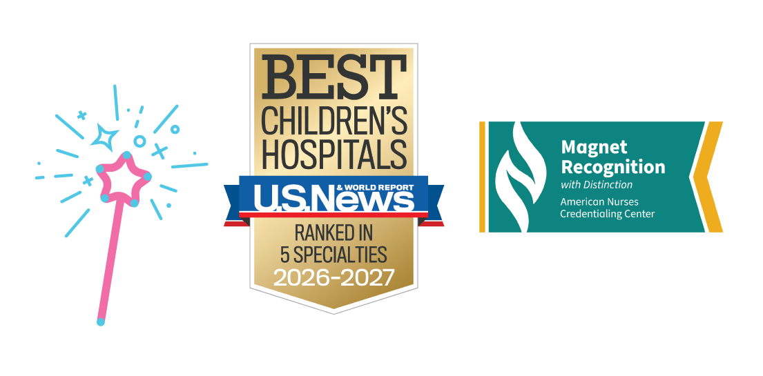 Best Children's Hospitals; U.S. News; Ranked in 5 specialties 2026-2027; Magnet Recognition