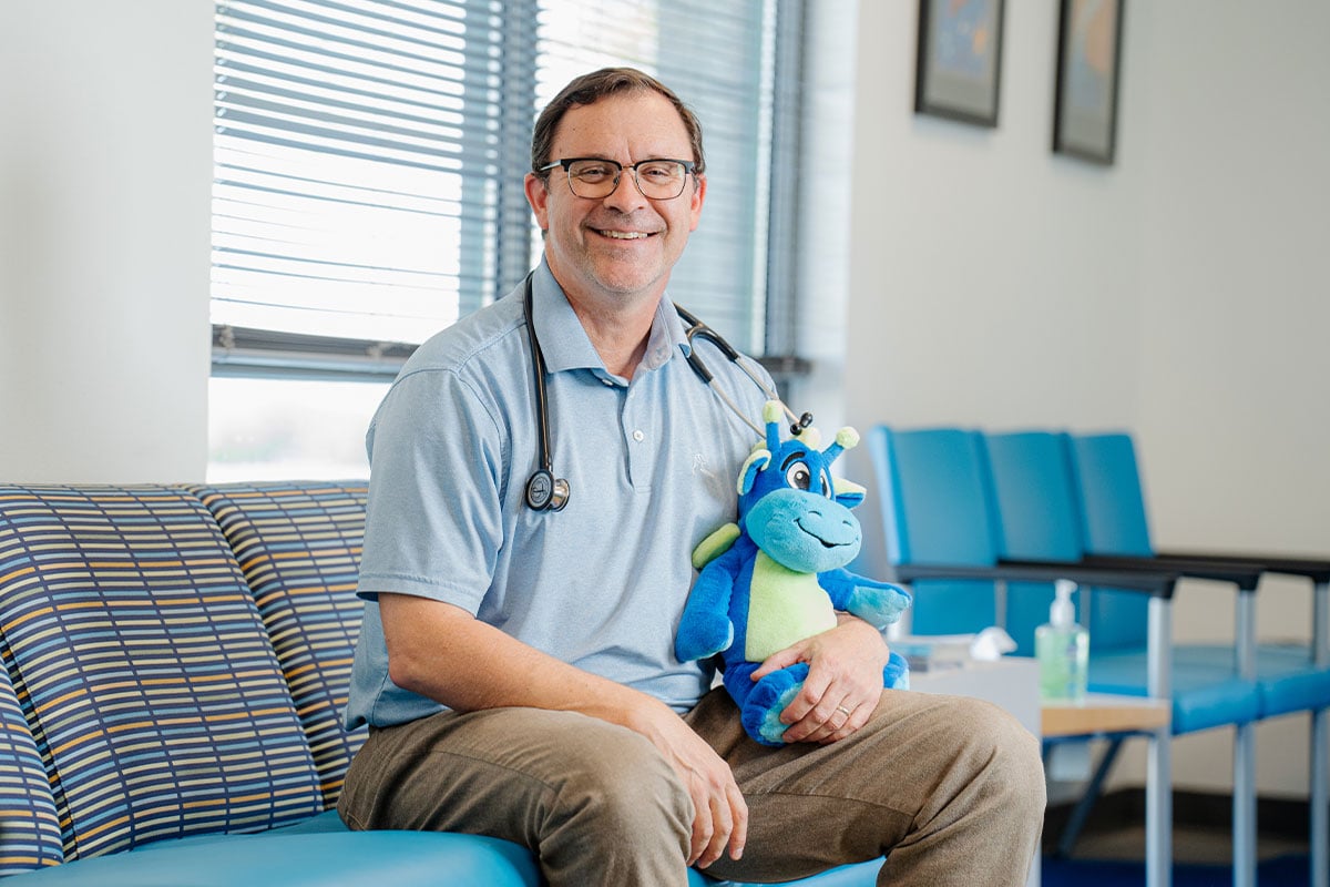 A pediatric physician at a primary care office in Little Elm, Texas