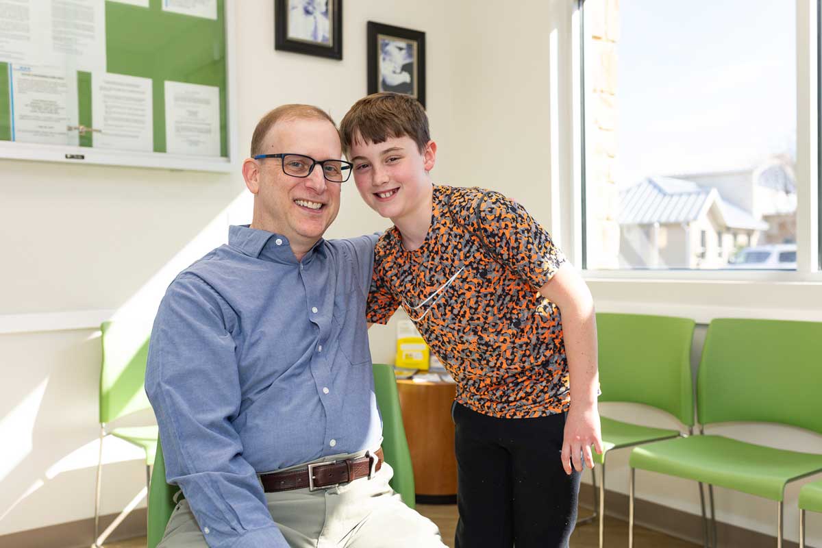 Dr. Seth Kaplan with boy