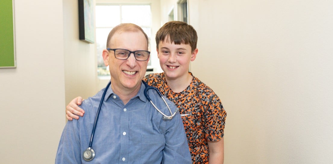 Dr. Seth Kaplan with patient