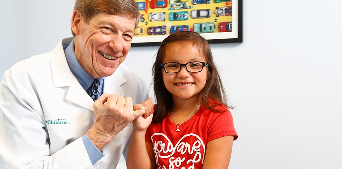 Dr. Wilson's pinky promise with patient