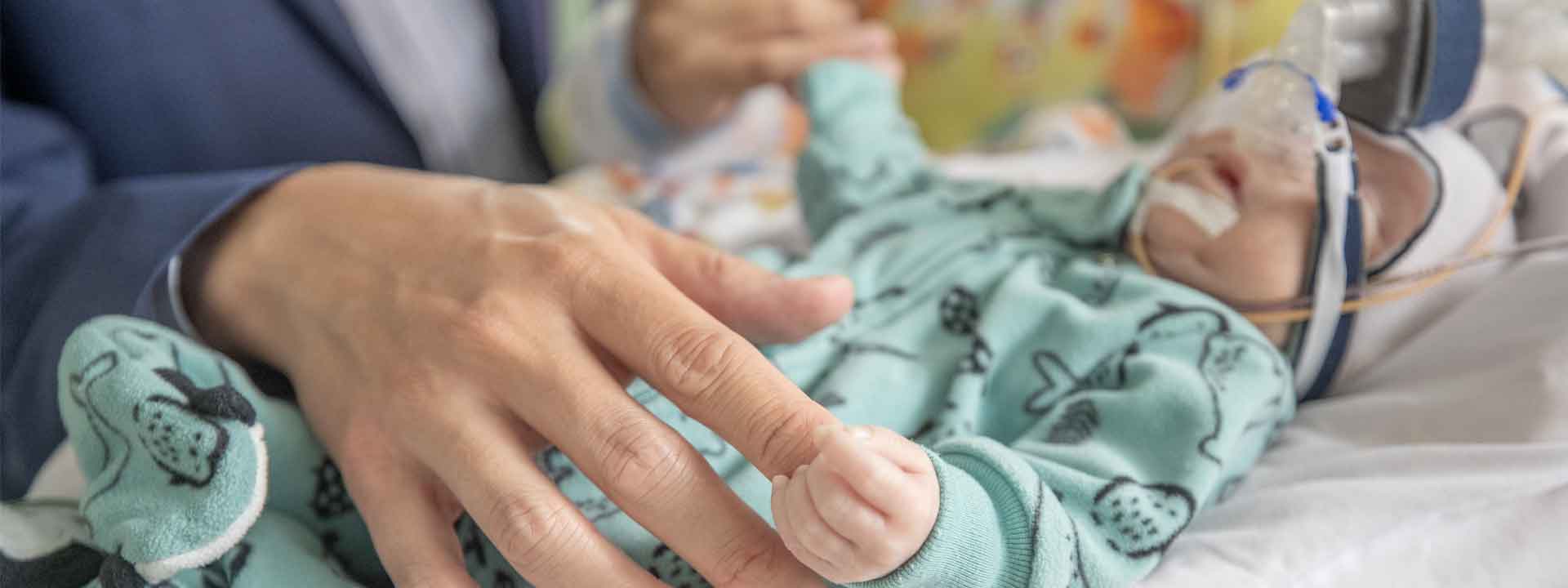 Baby being treated in NCIU