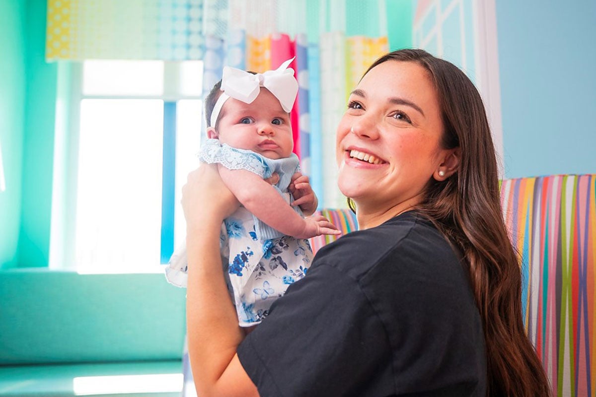 Mother and child in Prosper NICU