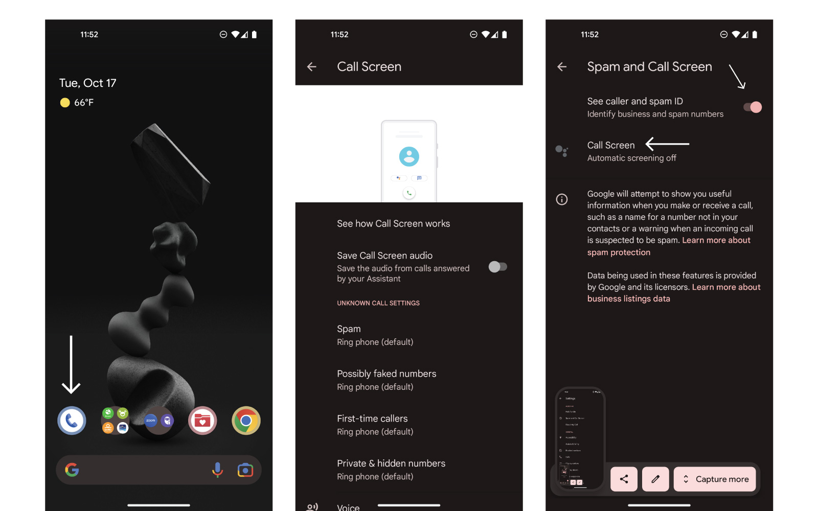 spam control settings for android step 1