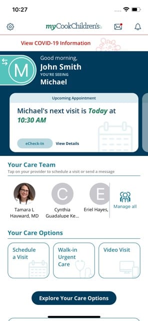 SELECT ‘VIEW DETAILS’ OR SCROLL DOWN TO ‘HEALTH’, SELECT THE ‘VISITS’ SECTION AND THEN ‘VISITS’