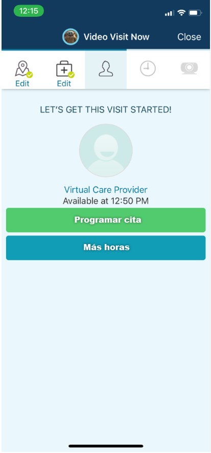 Virtual Urgent Care steps