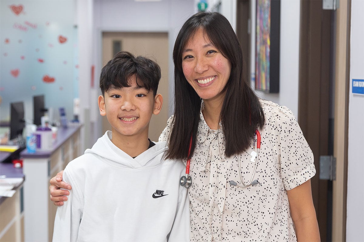 Dr. Hsu with Boy