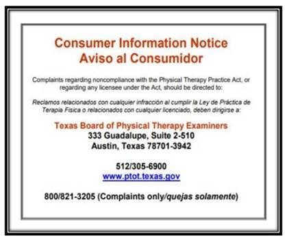 Consumer notice